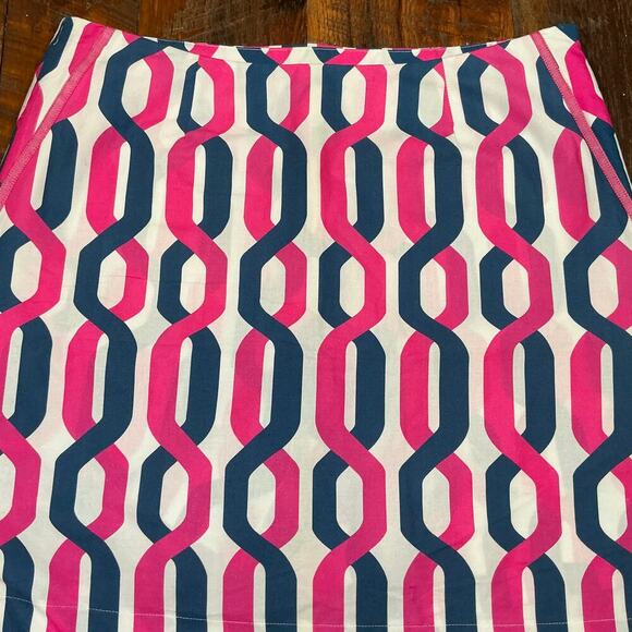 GOLFTINI Golf Skort Geometric Print Pink & Blue Size 6 NWT - Picture 2 of 10
